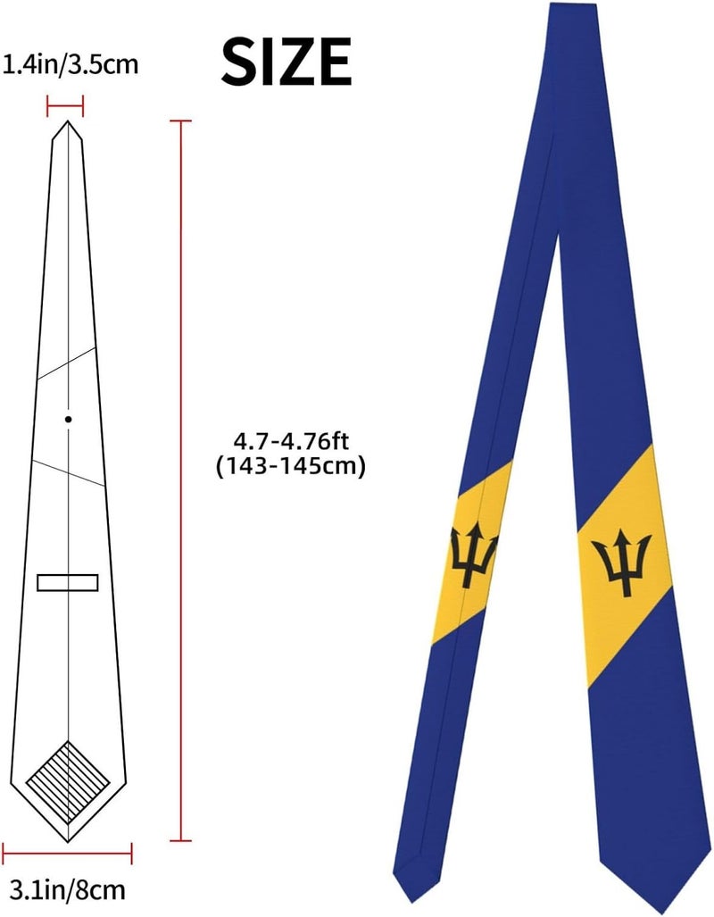 AKMCBSH National Flags Tie Comfortable Soft Novelty Necktie Unisex for Weddings Party Birthday Gift - Image 3